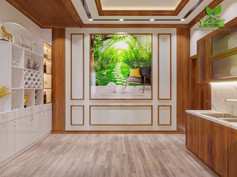 Thiết Kế Phòng Khách Bằng Tấm Ốp Tường Pvc