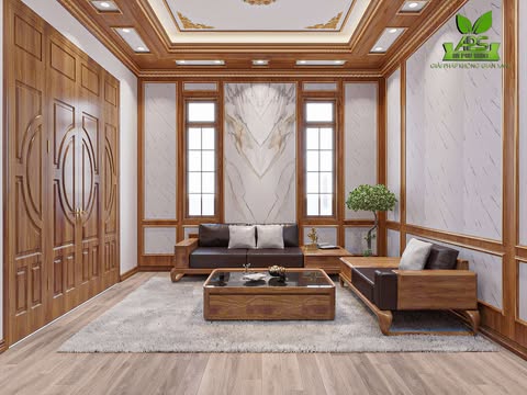 Thiết Kế Phòng Khách Bằng Tấm Ốp Tường Pvc